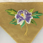 Japanese Buddhist Altar Table Cloth Vtg Uchishiki Gold Flower Kyozukue BU401