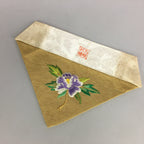 Japanese Buddhist Altar Table Cloth Vtg Uchishiki Gold Flower Kyozukue BU401