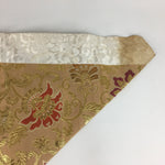 Japanese Buddhist Altar Table Cloth Vtg Uchishiki Gold Red Kyozukue BU457