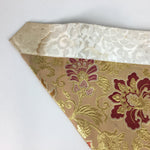 Japanese Buddhist Altar Table Cloth Vtg Uchishiki Gold Red Kyozukue BU457