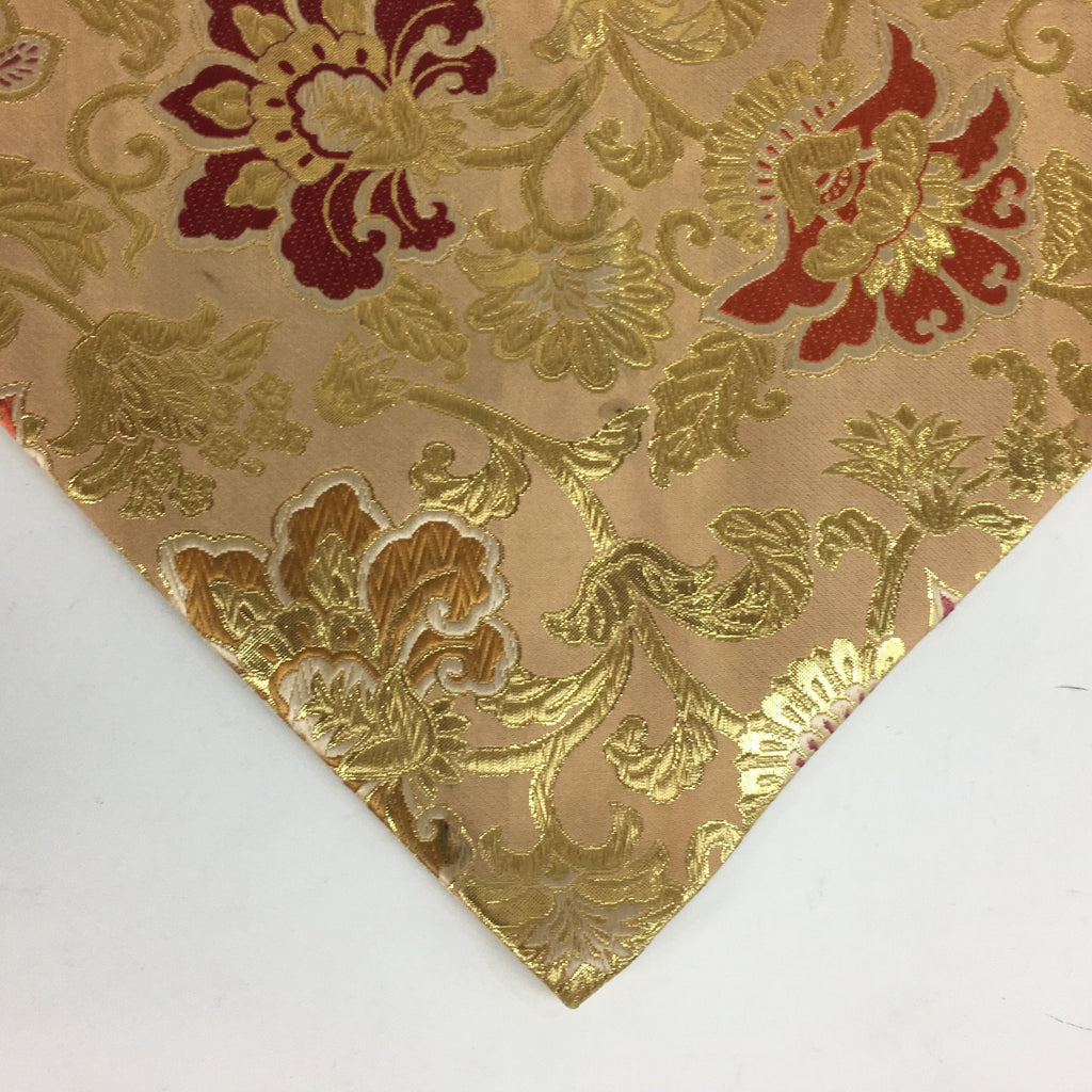 Japanese Buddhist Altar Table Cloth Vtg Uchishiki Gold Red Kyozukue BU457