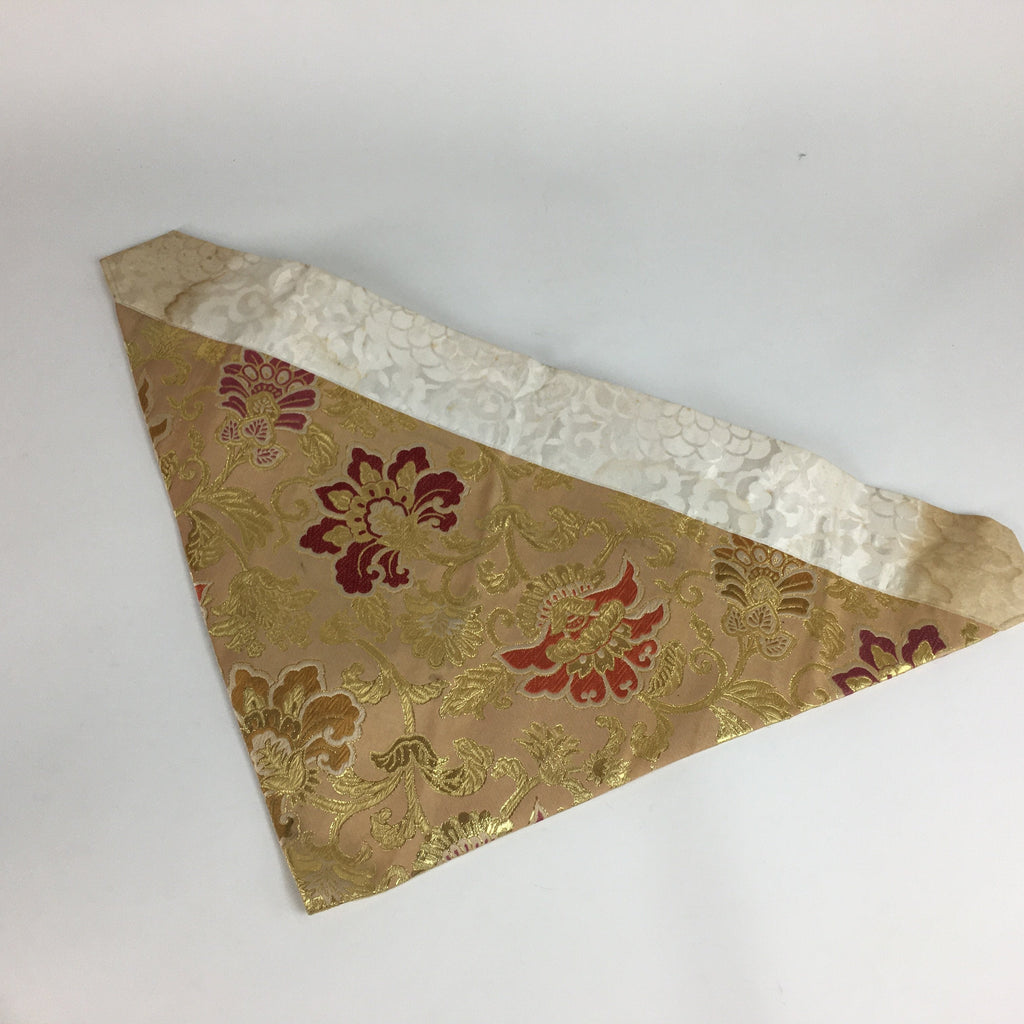 Japanese Buddhist Altar Table Cloth Vtg Uchishiki Gold Red Kyozukue BU457