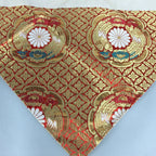 Japanese Buddhist Altar Table Cloth Vtg Uchishiki Gold RedMaejoku BU430