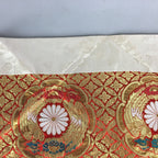Japanese Buddhist Altar Table Cloth Vtg Uchishiki Gold RedMaejoku BU430