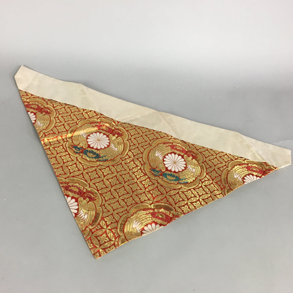 Japanese Buddhist Altar Table Cloth Vtg Uchishiki Gold RedMaejoku BU430