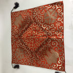 Japanese Buddhist Altar Table Cloth Vtg Uchishiki Square Saidan Gold Flower BU63