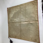Japanese Buddhist Altar Table Cloth Vtg Uchishiki Square Saidan Gold Flower BU63