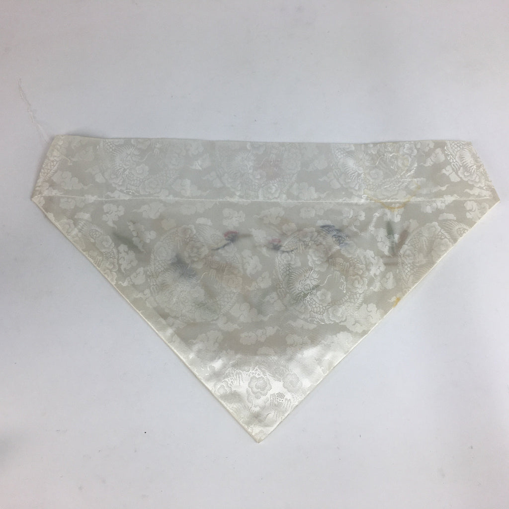 Japanese Buddhist Altar Table Cloth Vtg Uchishiki White Crane Maejoku BU463