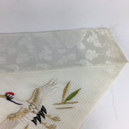 Japanese Buddhist Altar Table Cloth Vtg Uchishiki White Crane Maejoku BU463