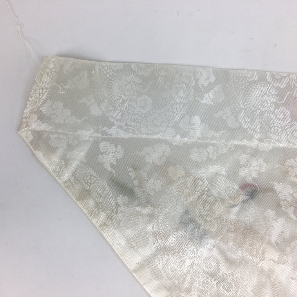 Japanese Buddhist Altar Table Cloth Vtg Uchishiki White Crane Maejoku BU463