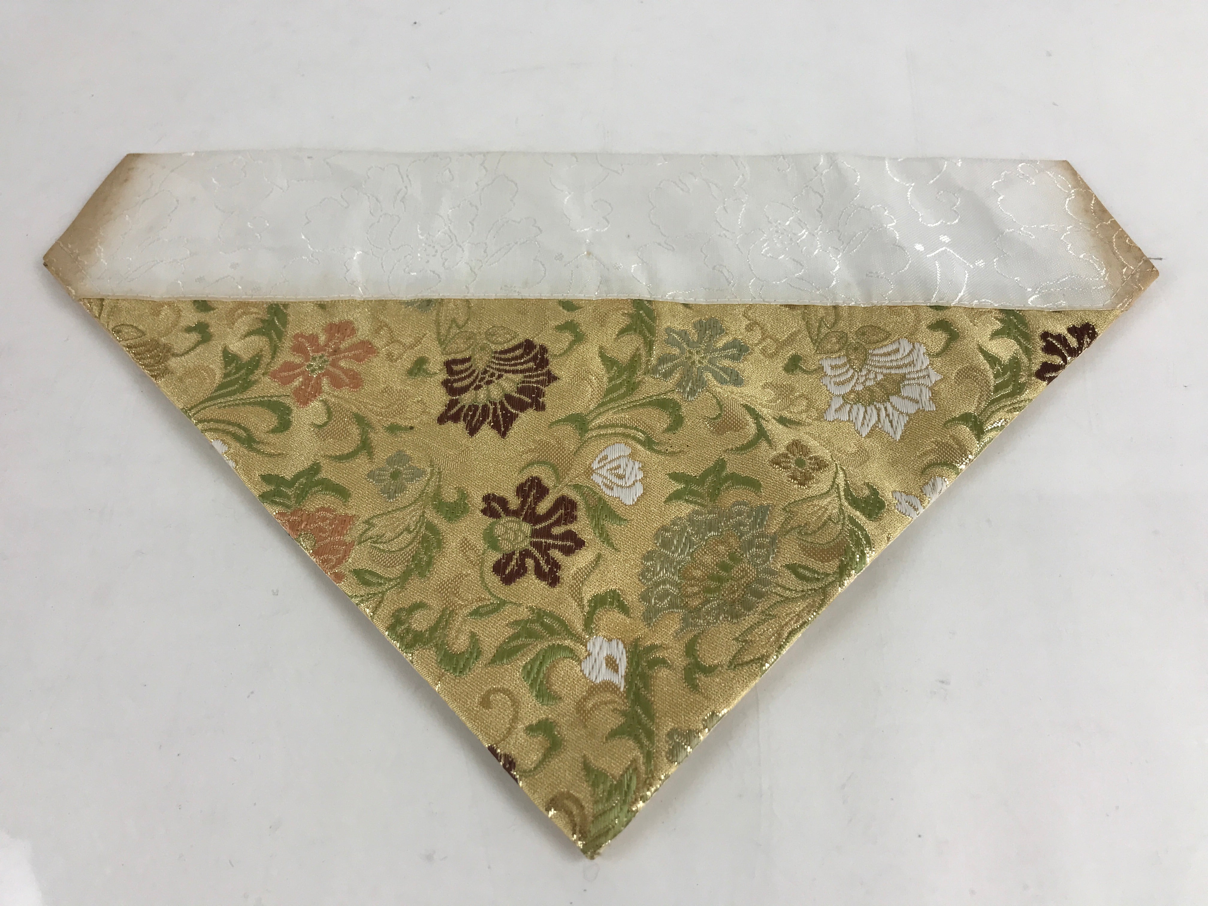 Japanese Buddhist Altar Tablecloth Uchishiki Vtg Triangle Uwajoku Maejyoku BU847