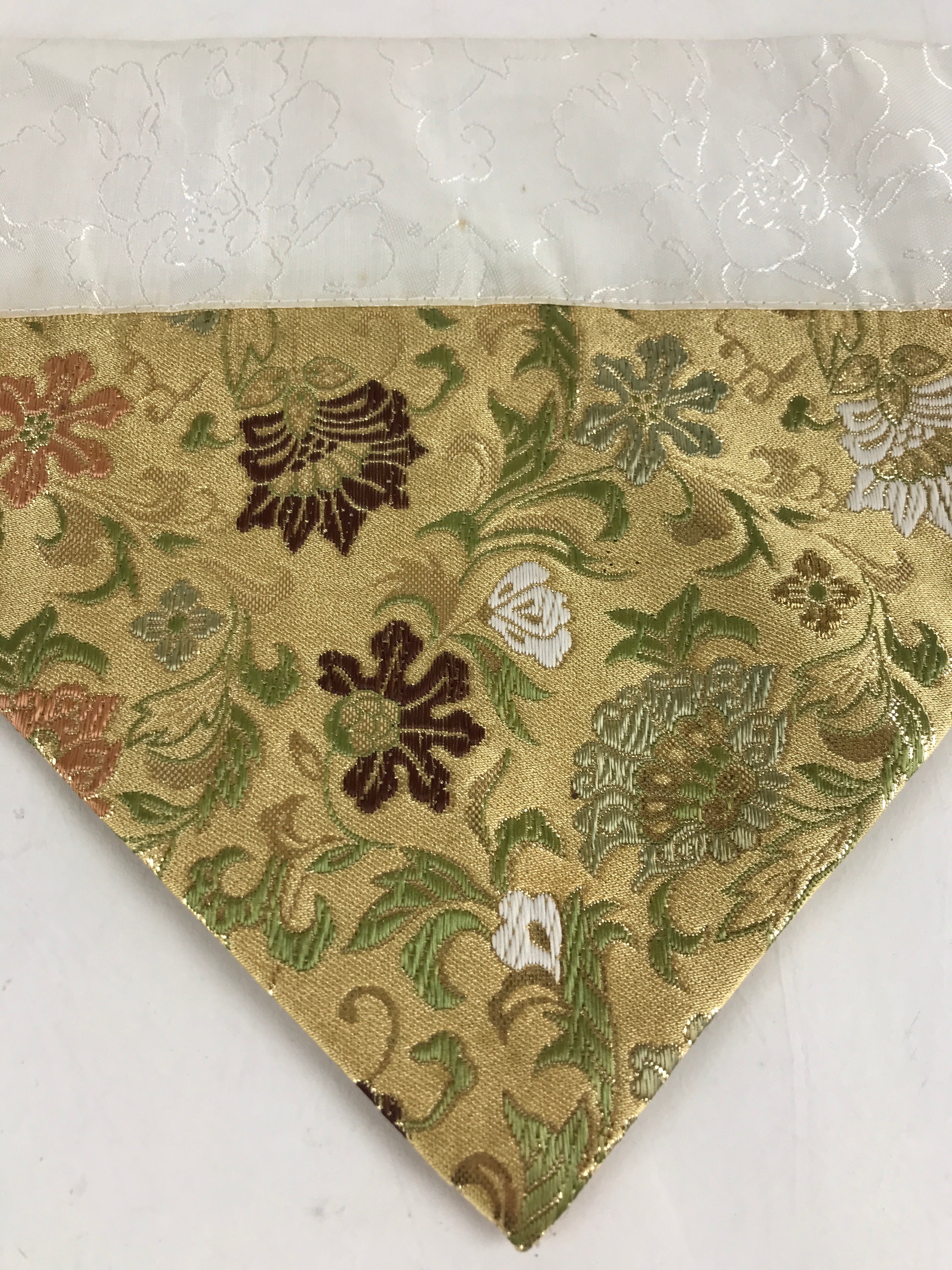 Japanese Buddhist Altar Tablecloth Uchishiki Vtg Triangle Uwajoku Maejyoku BU847