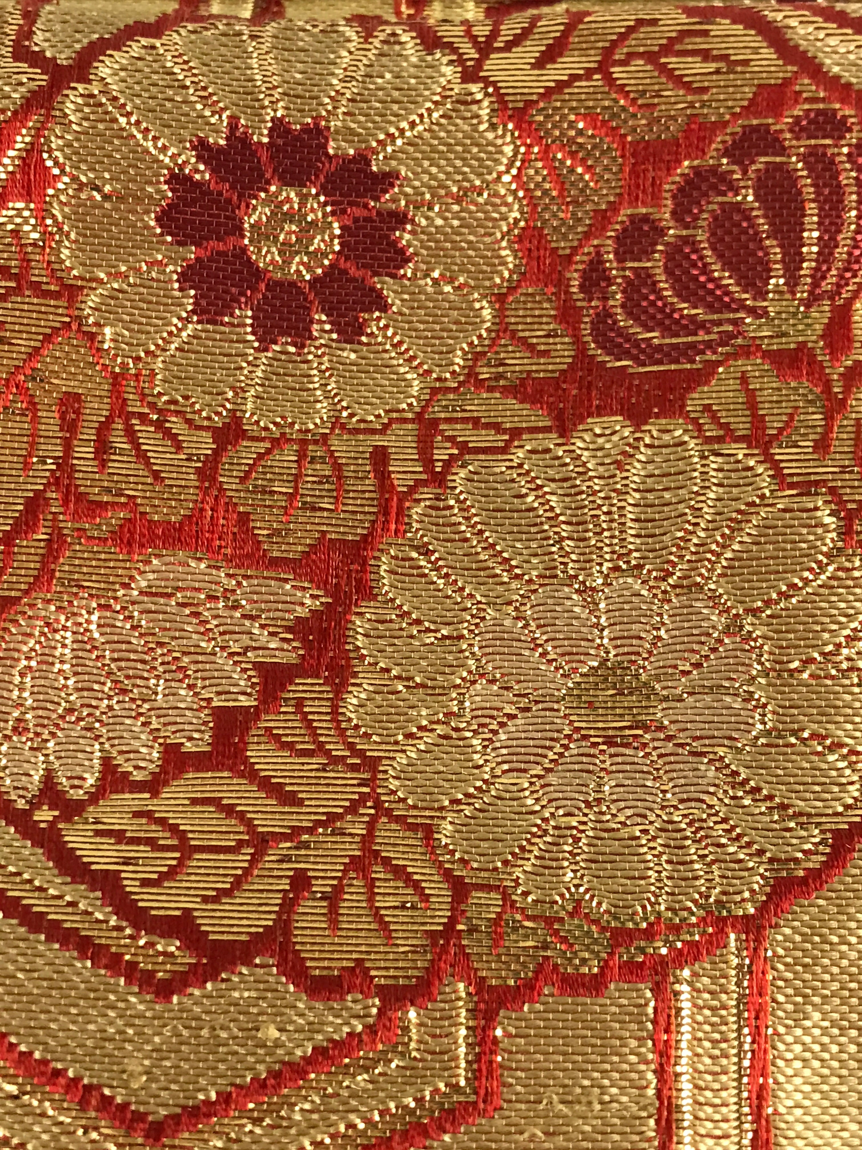 Japanese Buddhist Altar Tablecloth Uchishiki Vtg Triangle Uwajoku Maejyoku BU848
