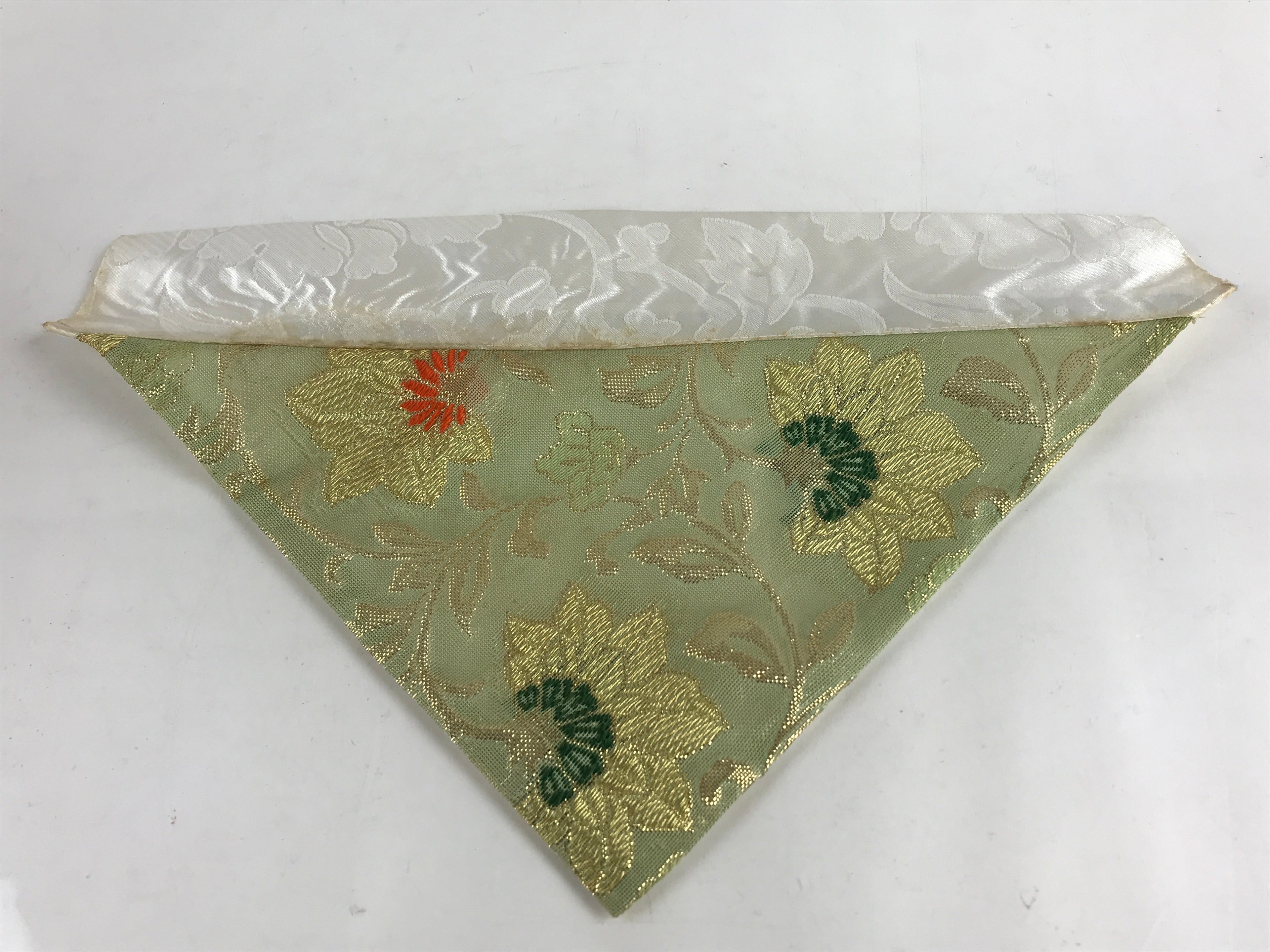 Japanese Buddhist Altar Tablecloth Uchishiki Vtg Triangle Uwajoku Maejyoku BU849