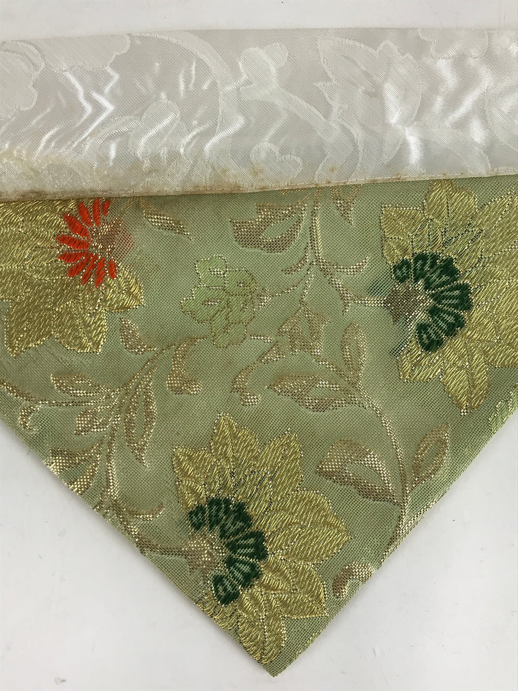 Japanese Buddhist Altar Tablecloth Uchishiki Vtg Triangle Uwajoku Maejyoku BU849