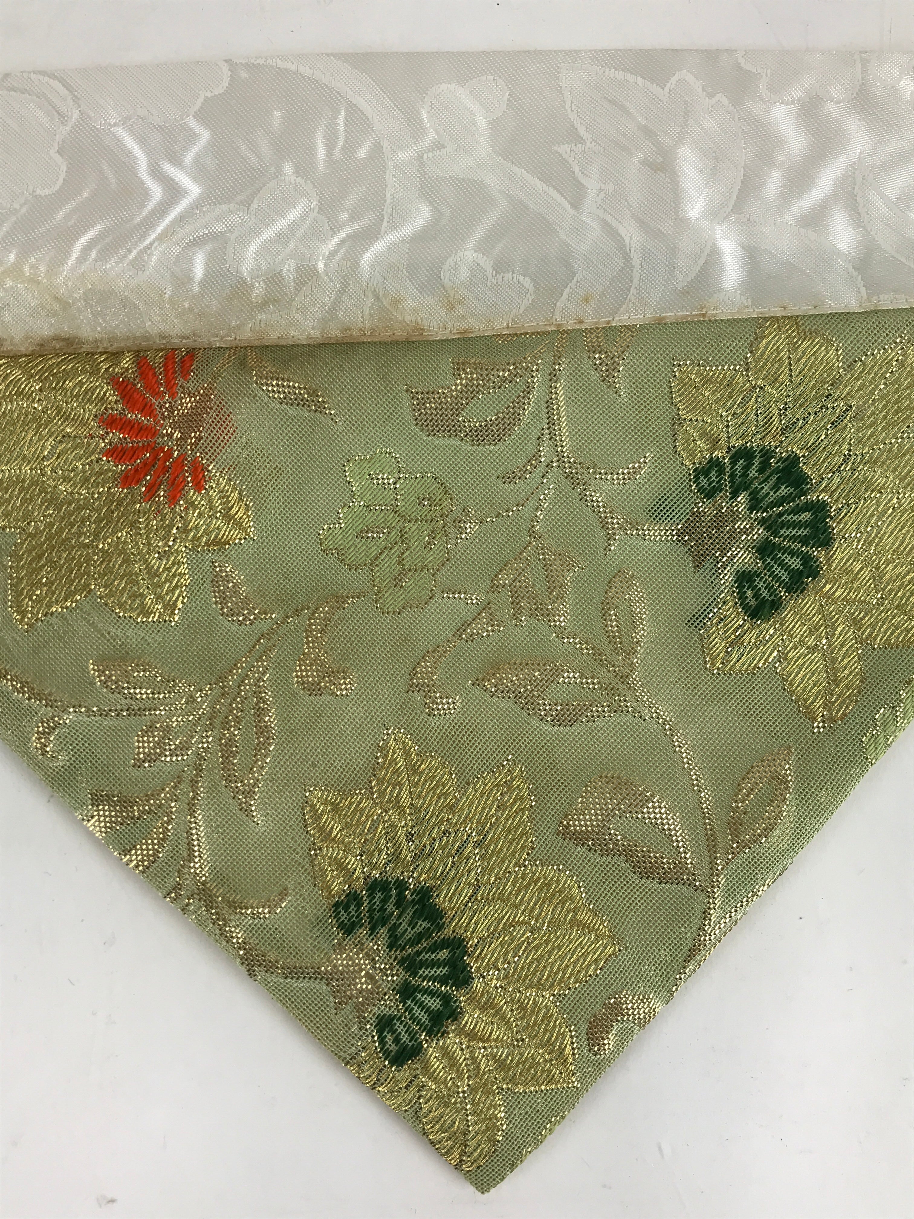 Japanese Buddhist Altar Tablecloth Uchishiki Vtg Triangle Uwajoku Maejyoku BU849