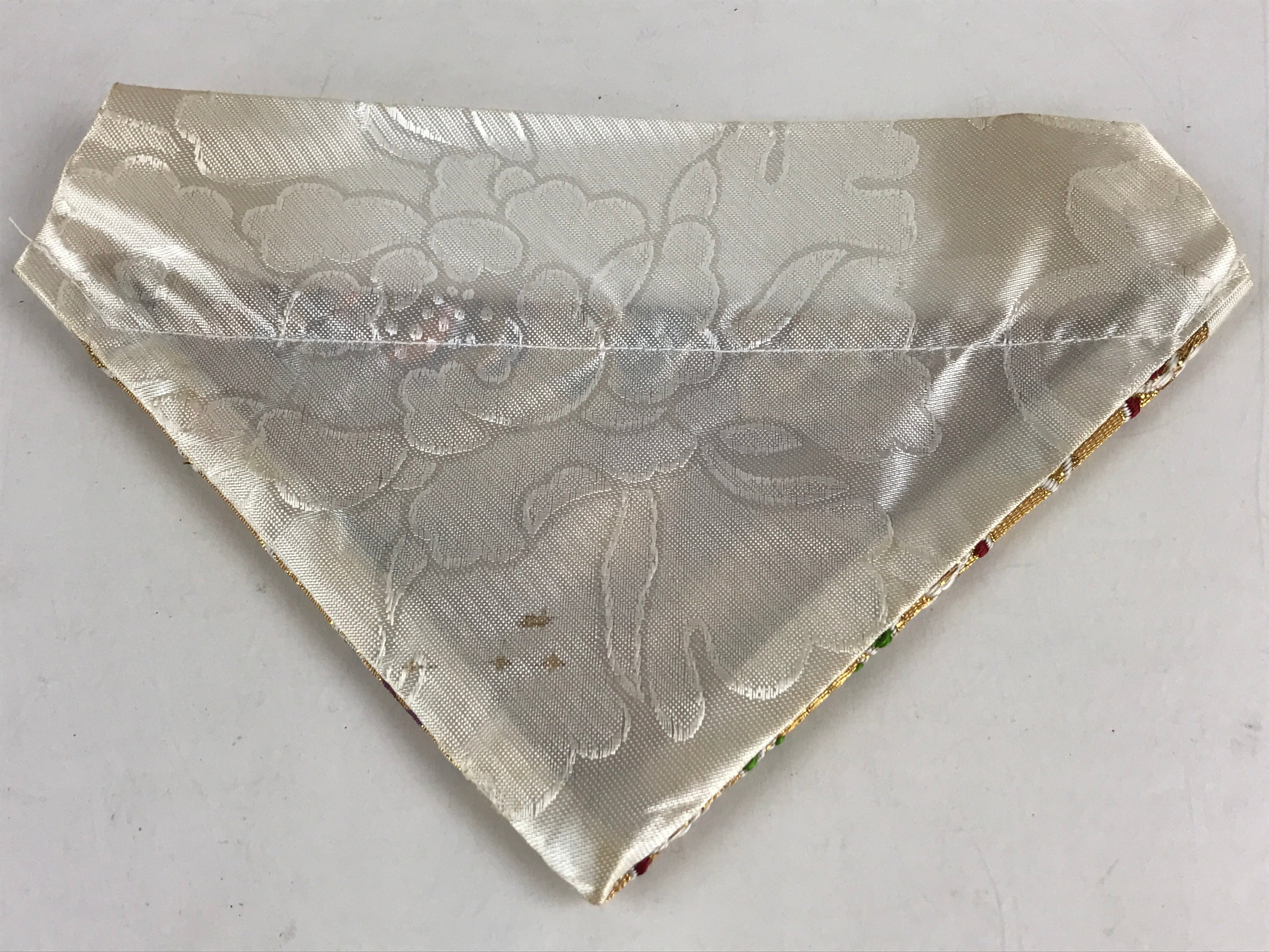 Japanese Buddhist Altar Tablecloth Uchishiki Vtg Triangle Uwajoku Maejyoku Gold