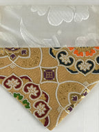 Japanese Buddhist Altar Tablecloth Uchishiki Vtg Triangle Uwajoku Maejyoku Gold