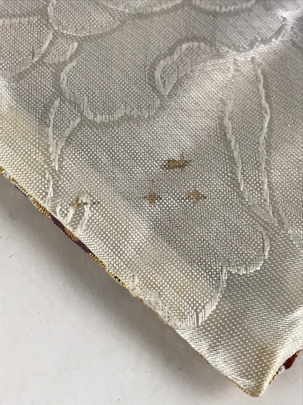 Japanese Buddhist Altar Tablecloth Uchishiki Vtg Triangle Uwajoku Maejyoku Gold