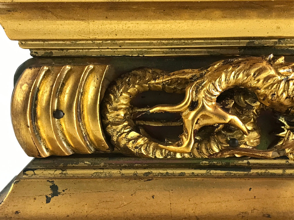 Japanese Buddhist Altar Wood Carving Part Vtg Gold Spare Parts Decorative Parts