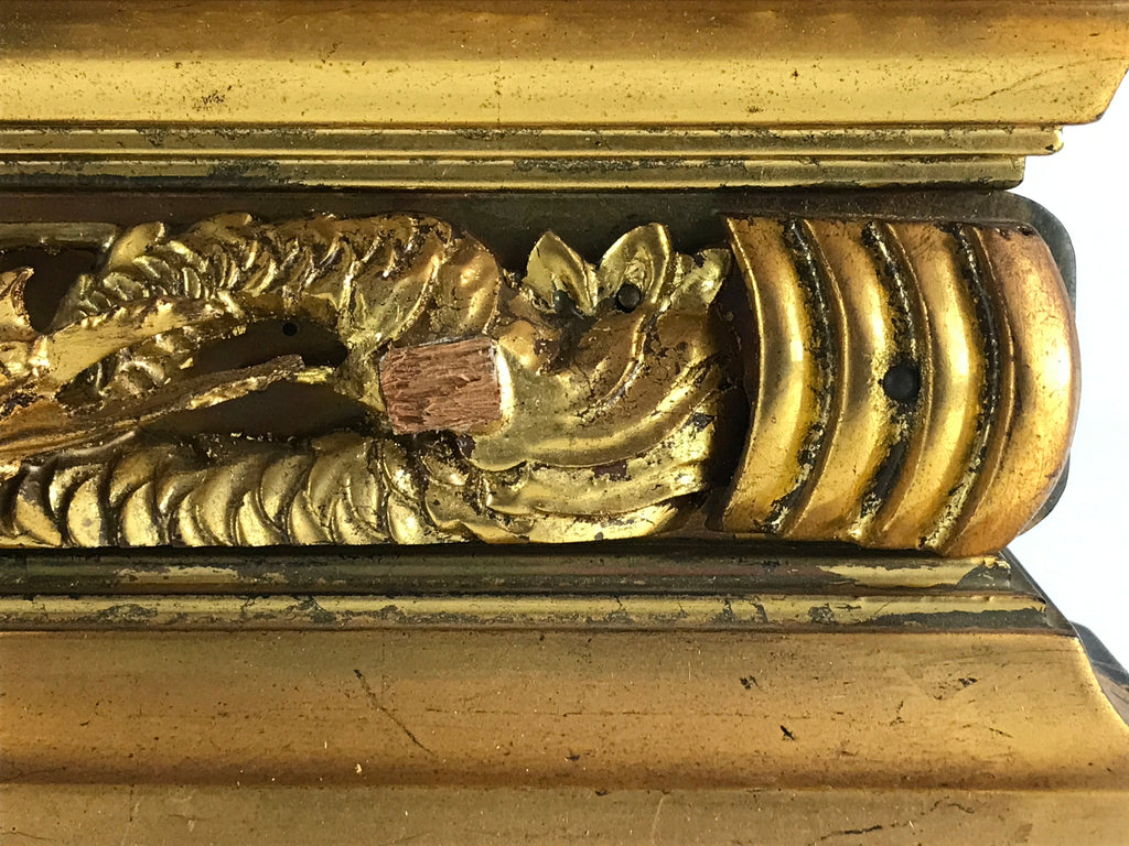 Japanese Buddhist Altar Wood Carving Part Vtg Gold Spare Parts Decorative Parts