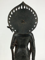 Japanese Buddhist Art Kannon Bosatsu Iron Statue Vtg Tetsu BD804