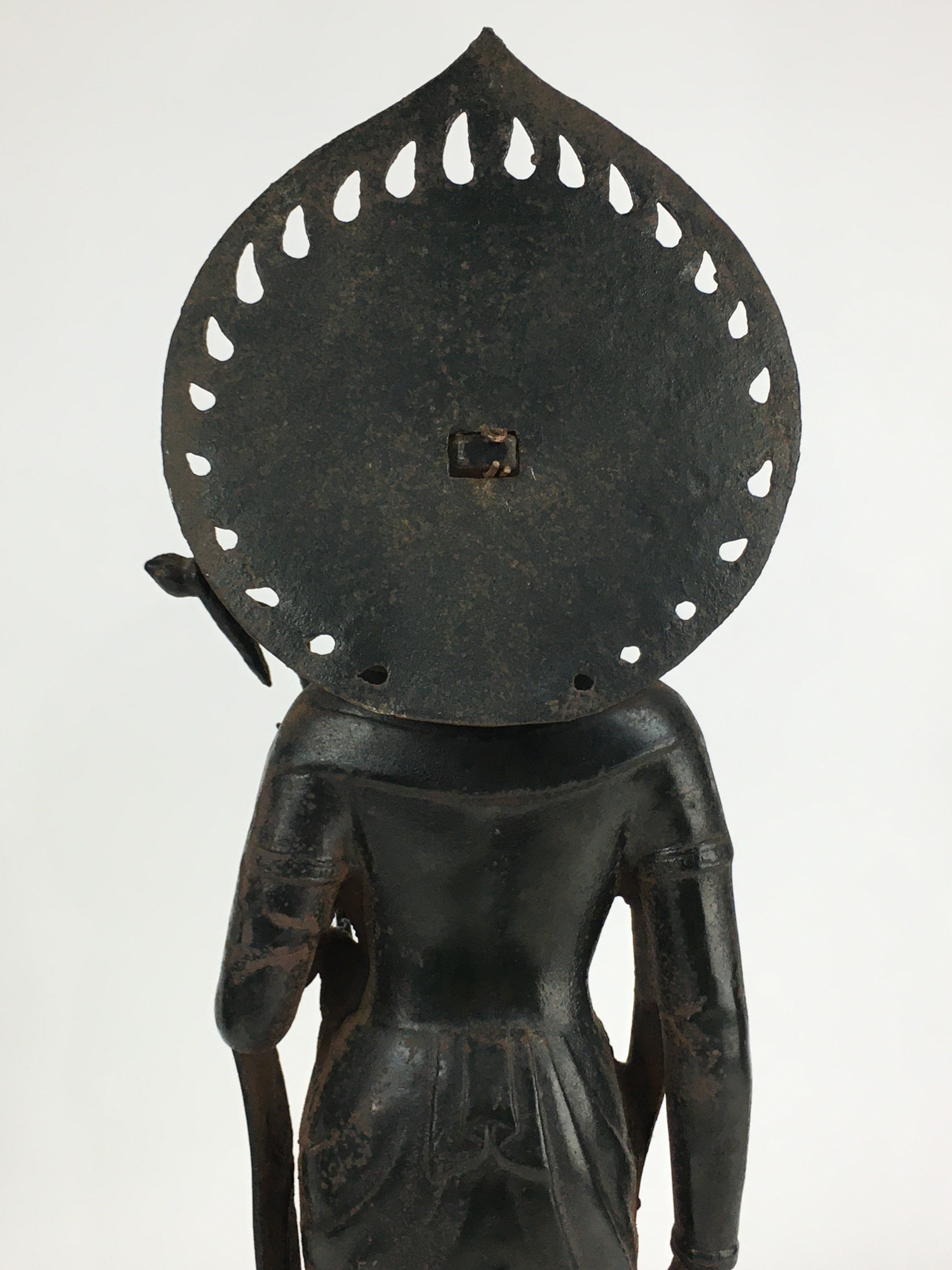 Japanese Buddhist Art Kannon Bosatsu Iron Statue Vtg Tetsu BD804