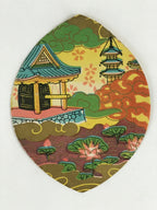 Japanese Buddhist Art Petal Sange Paper Vtg Lucky Charm Memorial Service BU897