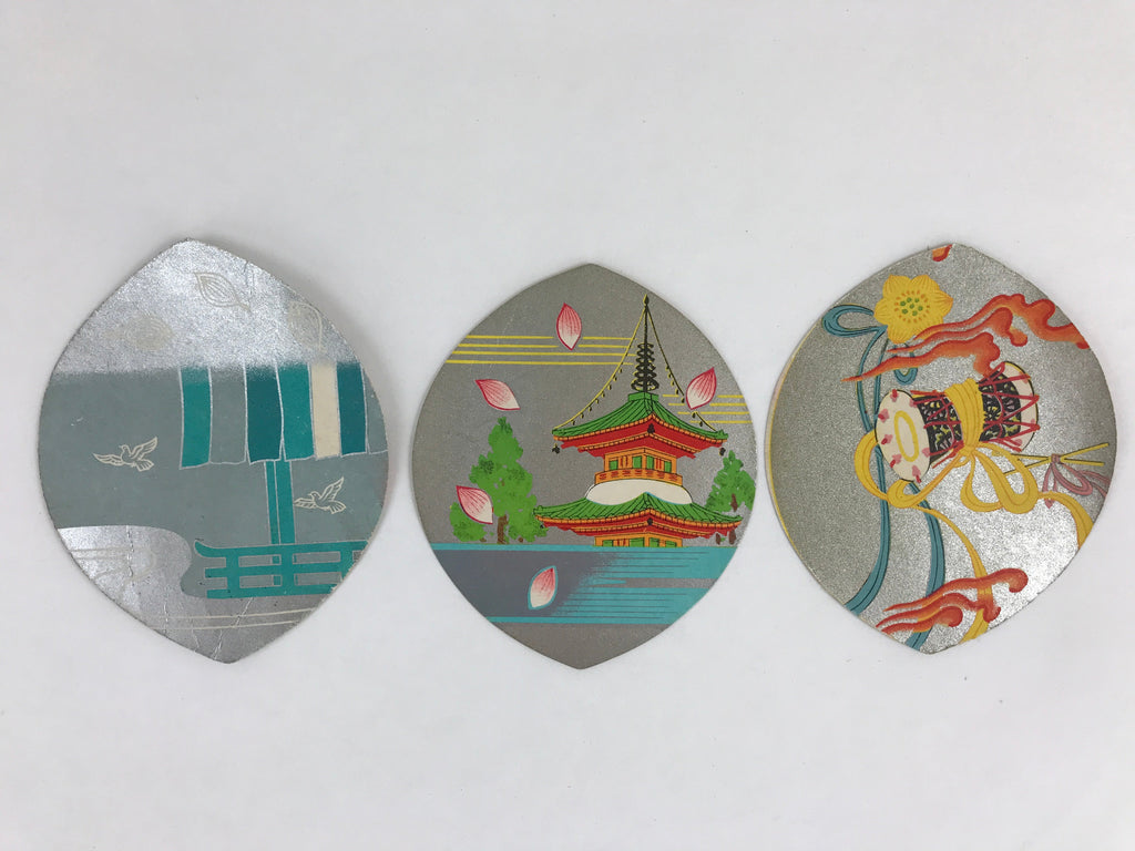Japanese Buddhist Art Petal Sange Paper Vtg Lucky Charm Memorial Service BU898