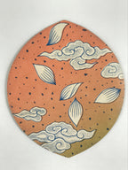 Japanese Buddhist Art Petal Sange Paper Vtg Lucky Charm Memorial Service BU898