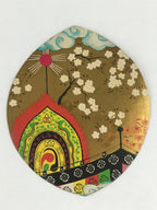 Japanese Buddhist Art Petal Sange Paper Vtg Lucky Charm Memorial Service BU898