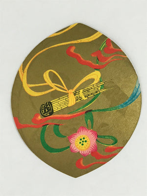 Japanese Buddhist Art Petal Sange Paper Vtg Lucky Charm Memorial Service BU899