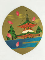 Japanese Buddhist Art Petal Sange Paper Vtg Lucky Charm Memorial Service BU899