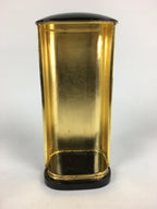 Japanese Buddhist Buddha Statue Stand Box Vtg Zushi No Door Black Gold BU603