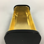 Japanese Buddhist Buddha Statue Stand Box Vtg Zushi No Door Black Gold BU603
