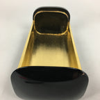Japanese Buddhist Buddha Statue Stand Box Vtg Zushi No Door Black Gold BU603