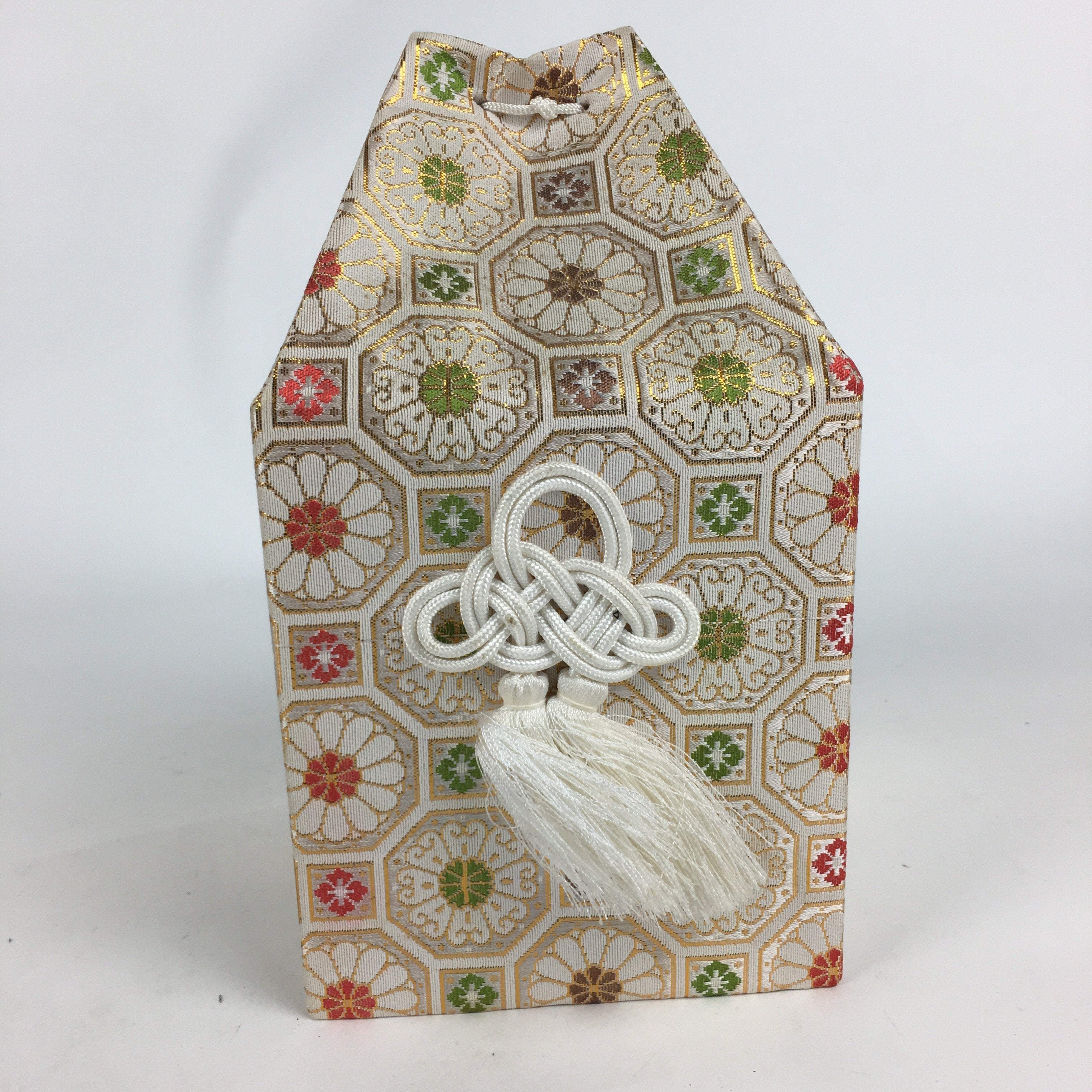 Japanese Buddhist Case Cover Vtg Square Cloth Bag Ashes Of Deceased BU595