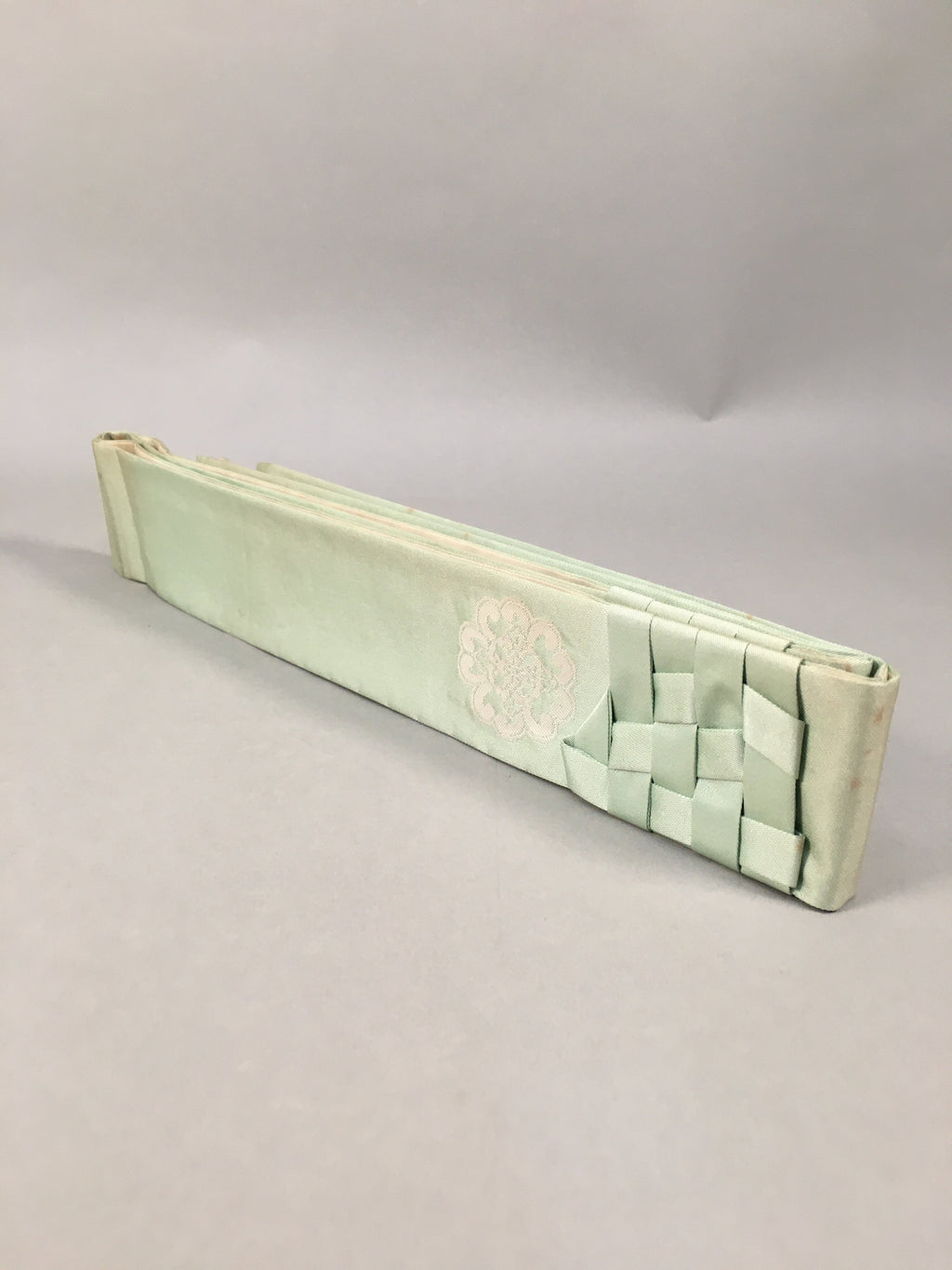Japanese Buddhist Costume Kesa Vtg Sash Surplice Green Temple BU335
