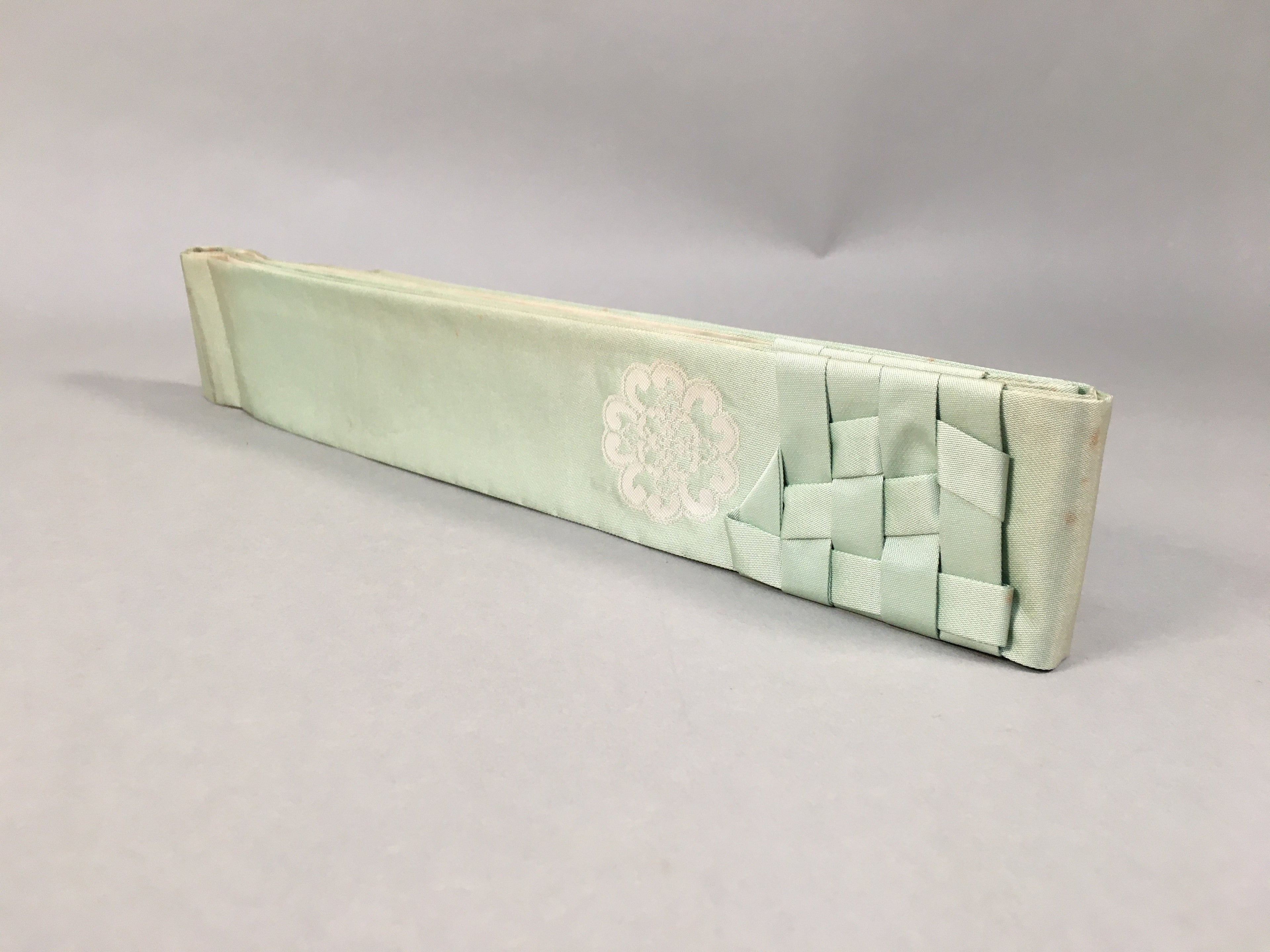 Japanese Buddhist Costume Kesa Vtg Sash Surplice Green Temple BU335