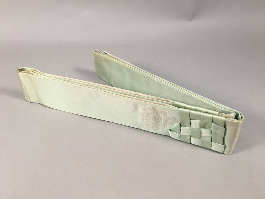 Japanese Buddhist Costume Kesa Vtg Sash Surplice Green Temple BU335