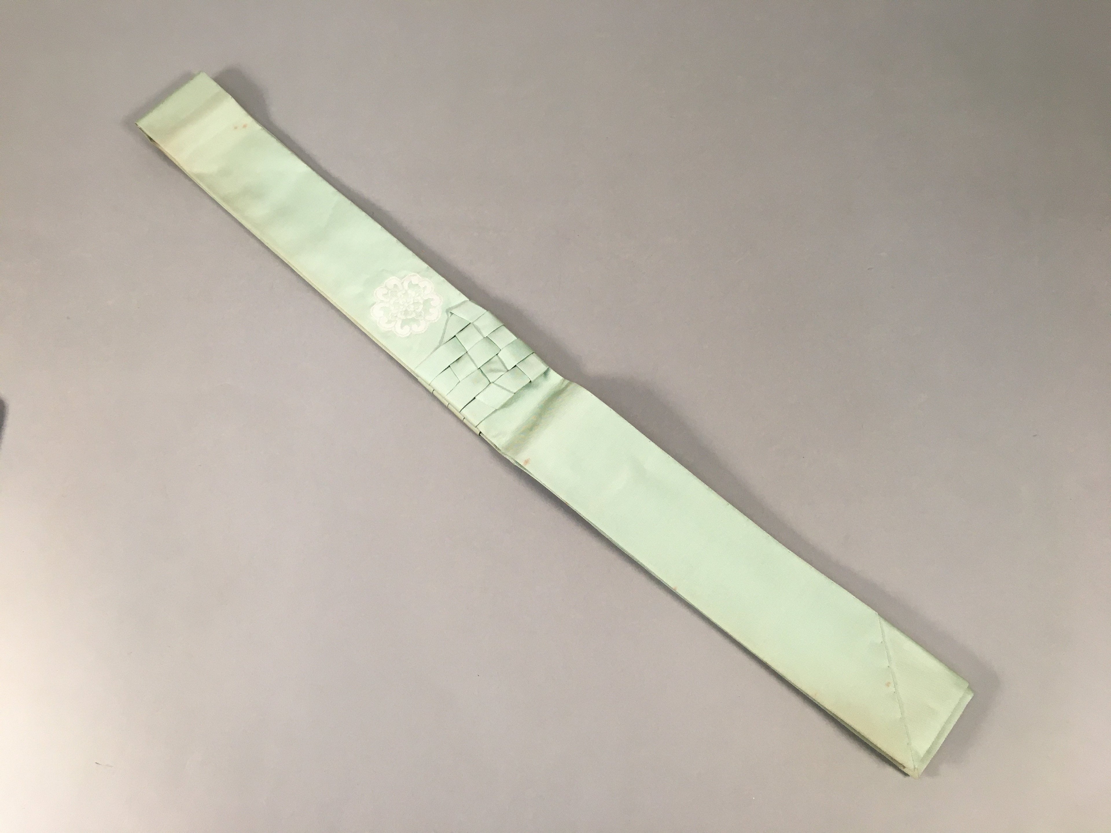 Japanese Buddhist Costume Kesa Vtg Sash Surplice Green Temple BU335