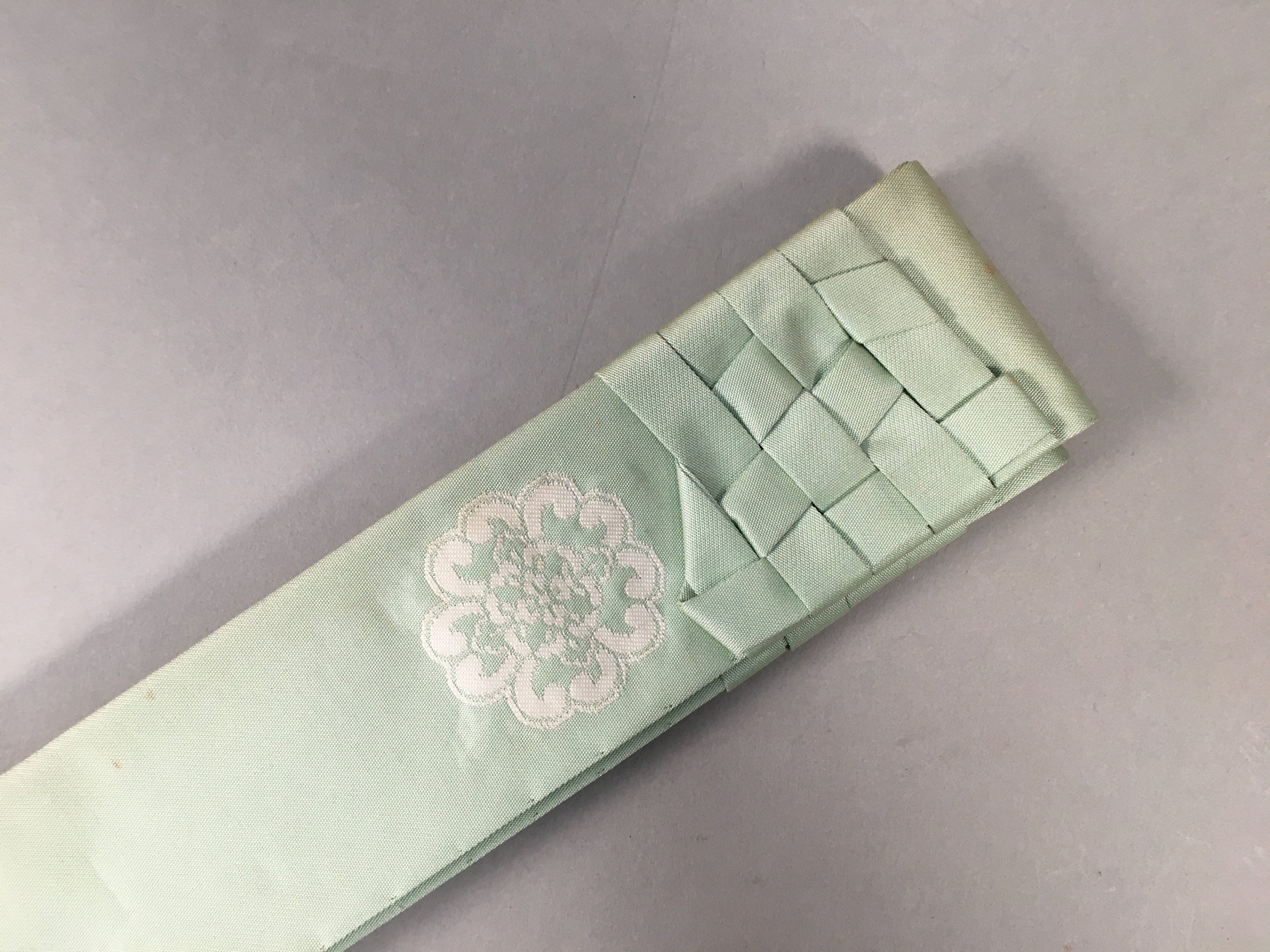 Japanese Buddhist Costume Kesa Vtg Sash Surplice Green Temple BU335
