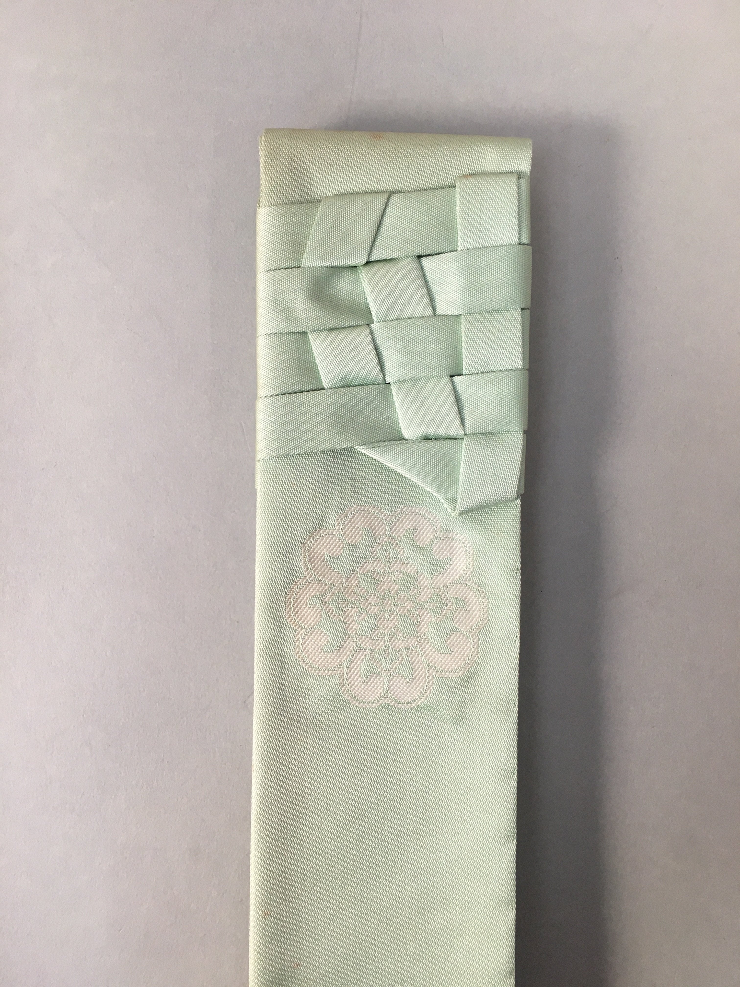Japanese Buddhist Costume Kesa Vtg Sash Surplice Green Temple BU335