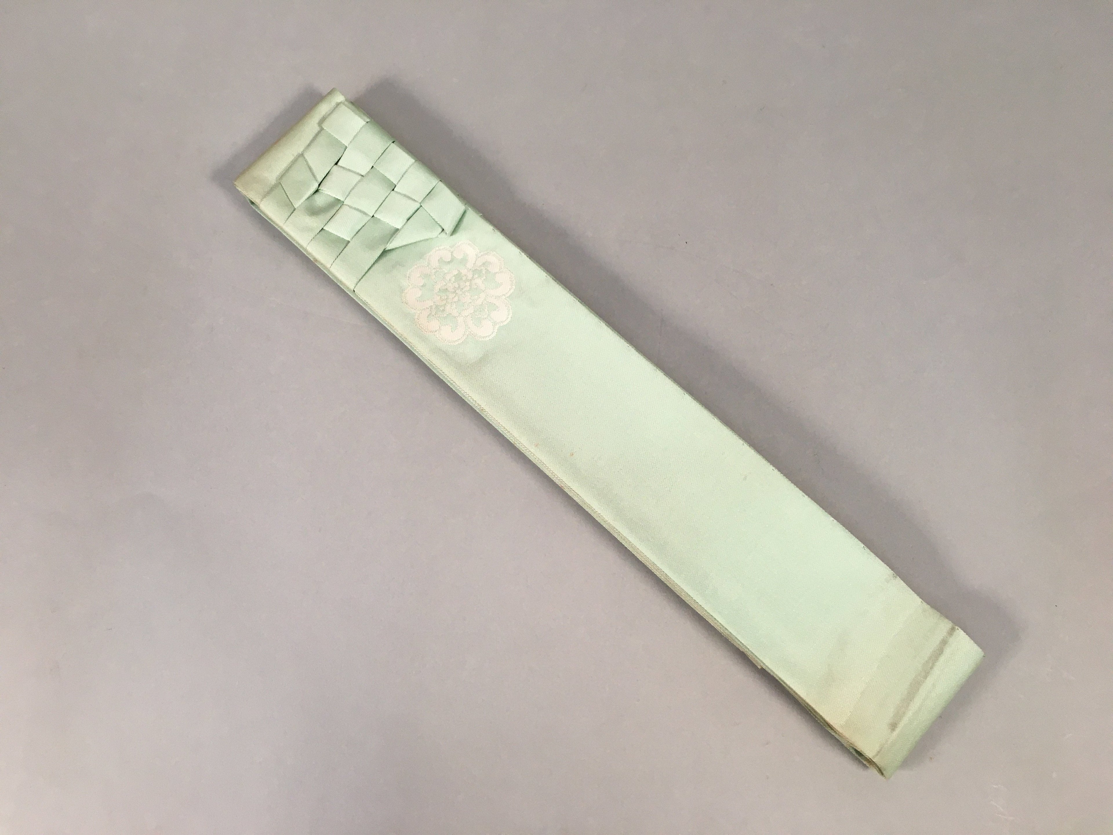 Japanese Buddhist Costume Kesa Vtg Sash Surplice Green Temple BU335