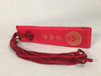 Japanese Buddhist Costume Kesa Vtg Sash Surplice Red Family Crest Temple BU334