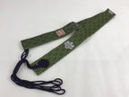Japanese Buddhist Costume Kesa Wagesa Hangesa Vtg Green Gold Crest Temple BU901