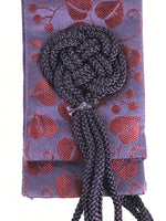 Japanese Buddhist Costume Kesa Wagesa Hangesa Vtg Purple Gold Crest Temple BU900