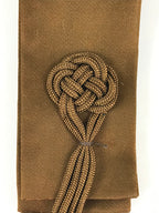 Japanese Buddhist Costume Wagesa Vtg Sash Surplice Brown Crest BU782