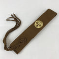 Japanese Buddhist Costume Wagesa Vtg Sash Surplice Brown Crest BU782