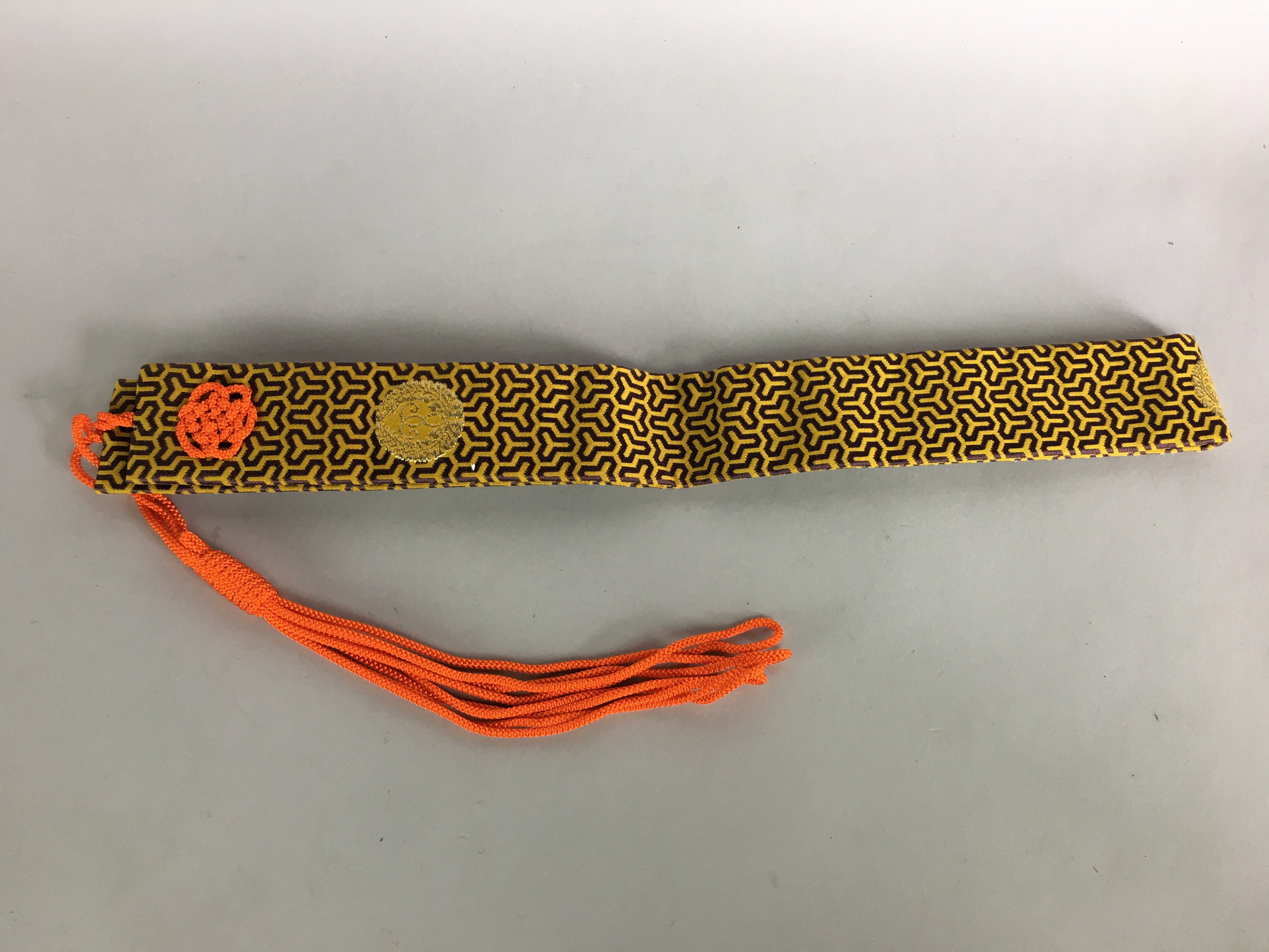 Japanese Buddhist Costume Wagesa Vtg Yellow Purple Tatamigesa BU414